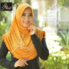 Jilbab instan Rumana Rempel Arrafi (warna Gold) - AR58p - Hijab Kerudung Khimar