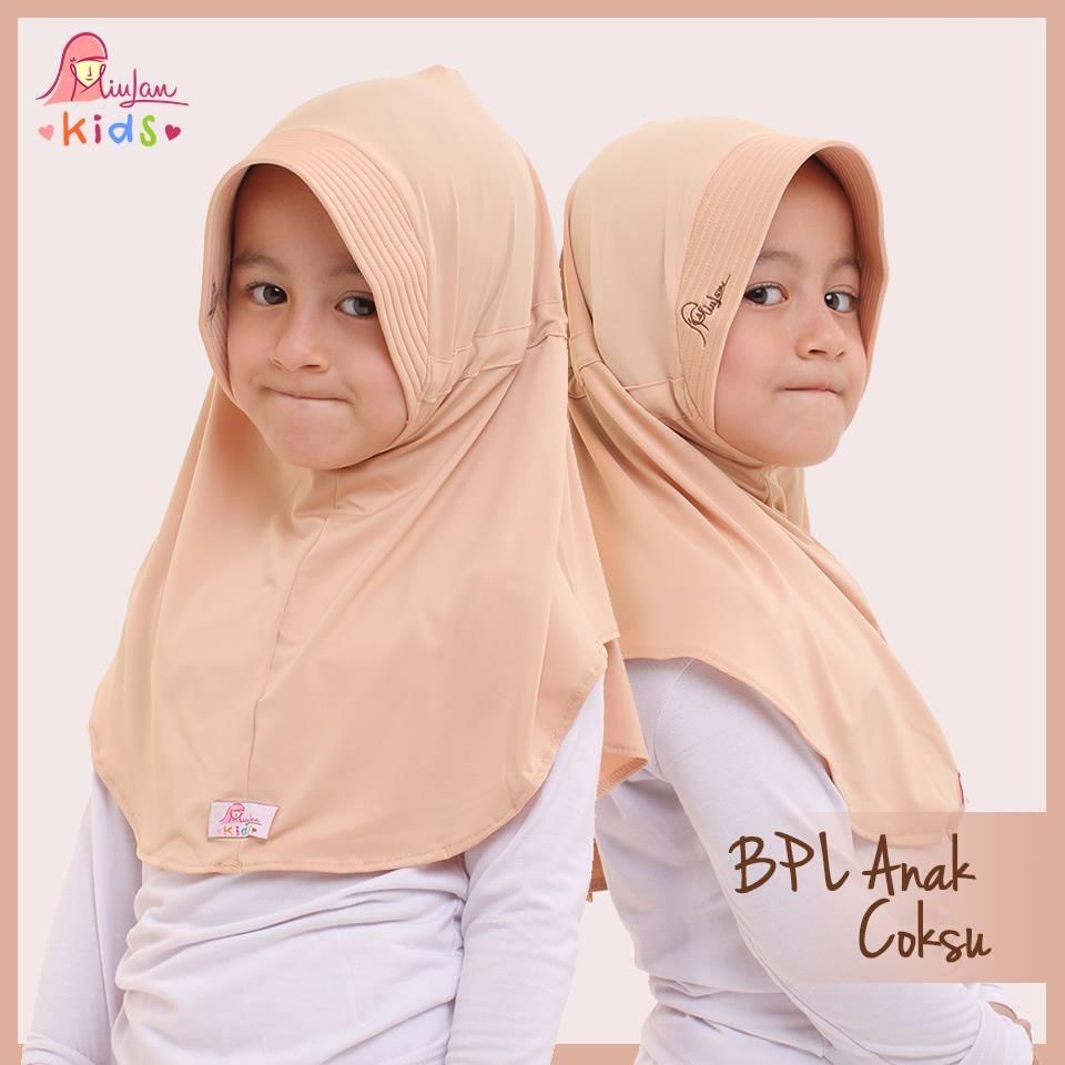 Jilbab Instan Serut Murah Bergo Plain Laura Anak Hijab Miulan Bergo Pet