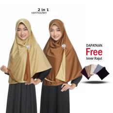 Jilbab Instant Jilbab 2 Warna Zannah Hijab Fashion Muslim Remaja Wanita Terbaru Instant Khimar Bergo Syar i Jumbo Bolak Balik Dua Warna Termurah Modern Model Sekarang