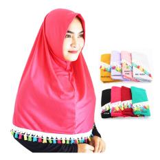 Jilbab Kaos Instan Najwa Tassel Renda / Kerudung Instan / Jilbab Hijab Instan Grosir