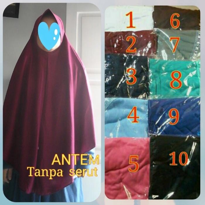 Jilbab kerudung bergo khimar hijab PET ANTEM NON SERUT BIG JUMBO POLOS Jilbab kerudung bergo khimar hijab PET ANTEM NON SERUT BIG JUMBO POLOS