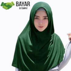 Jilbab Kerudung Instan - Jilbab Hijab Najwa - Jilbab Diskon - Kerudung Instan Kaos Katun TC - Hijau Tua