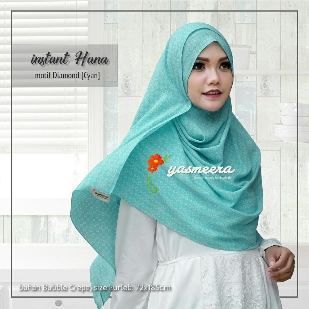 Jilbab Pashmina Instan Anti Ribet Hana Motif