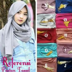 Jilbab Pashmina Instan Lipit Kerudung Hijab Instan pastan tassel terbaru,termurah dan terlaris