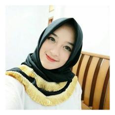 Jilbab Segi Empat Rumbai Dayak Gold