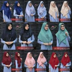 Jilbab Segitiga Instan Emboss Lurik Ori By Dqiara