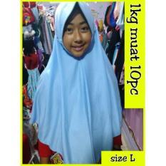 JILBAB SEKOLAH /JILBAB SERUT / JILBAB INSTAN KAOS UK L 10 PCS PILIH WARNA