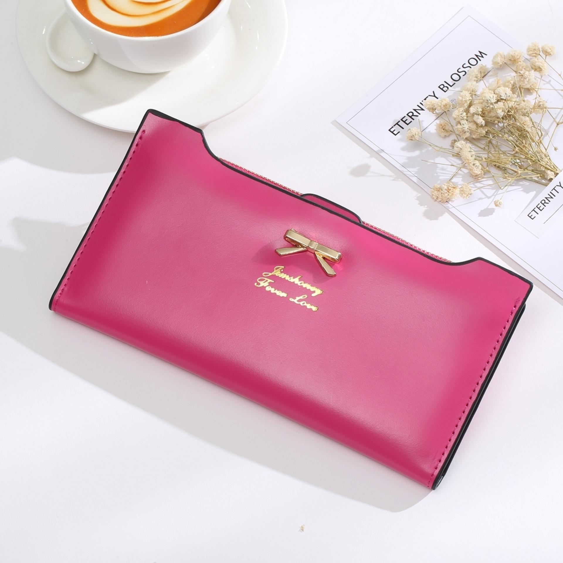 Jims Honey - Dompet Fashion Import - Ribbon Wallet (Hotpink) 