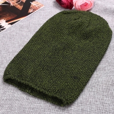 Jingle Topi Beanie Semua Jenis Kelamin Merajut Topi Panjang (Hijau Tentara)-Intl