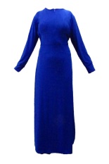 JM Gamis Jersey Resleting Depan - Biru