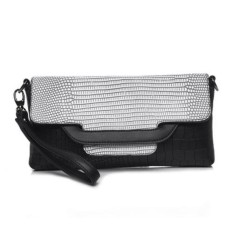 JMKJ Lady Designer Cross Body Bag Fashion Gaya Barat CrocodilePatternHandbag & Wristlet (Perak)-Intl