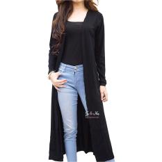 JO & NIC Laudya Midi Cardigan AllSize Kardigan Wanita Panjang - Hitam