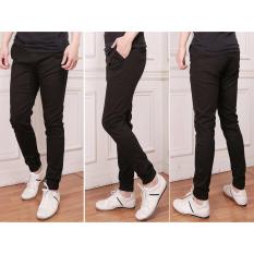 JOGER PANT - Celana Joger Bahan Katun Twill Tidak Luntur - Jahitan Rapi - Street Karet - Hitam