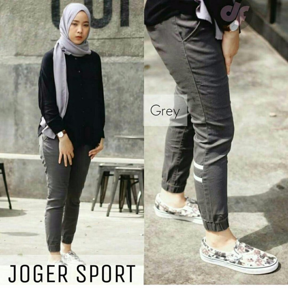 Joger Sport Garis - Celana Panjang Wanita