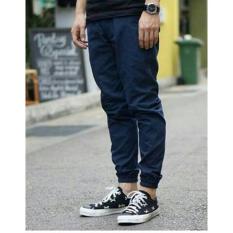 Zens Jogger Pants Skinny Casual BIG SIZE 34 XXL/ Celana Jogger Strech Training/ Jogger Panjang Pria Polos Best Seller - Navy