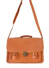 Jogja Kulit Tas Kulit Pria Postman Bams - Coklat Muda