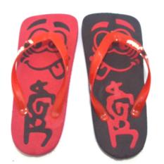 Joker Sandal Jepit Spon khas Jogja - HItam Merah