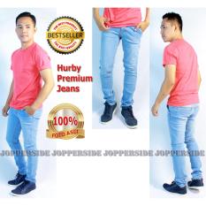 JOPPERSIDE HURBY CELANA JEANS DENIM PREMIUM PRIA BIRU MUDA