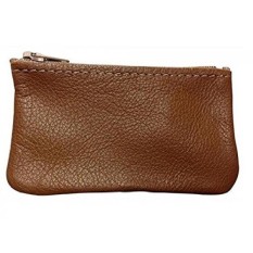 JORHK Classic Coin Pouch For Men Made With Genuine Leather Zippered Coin Purse Change Holder By Nabob Tan 4X2 - intl