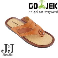 Josh&Joe / fashion pria / sandal murah / sandal pria / sandal pria kulit / sandal pria casual / sandal pria dewasa / sandal gunung pria/ sandal jepit pria NewElegantBrown