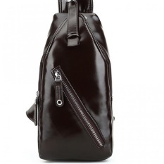 JOY Men's single shoulder bag leisure Brown - intl