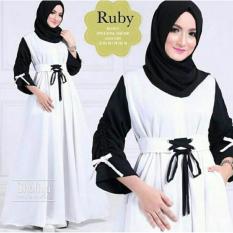 Jpn Baju Hijab Wanita Ruby Dress Balotelly Warna Putih