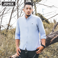 JSMIX Ukuran Better (XL ~ 7XL) Kesederhanaan Dasar Kemeja Katun-Internasional