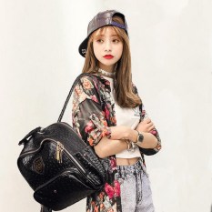 JTYS Korea Fashion Style Perempuan Pola Burung Unta Tas Ransel Tas Ransel (Merah Muda Warna)