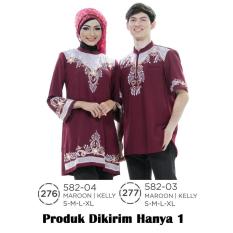 Jual Dress Muslimah Couple Wanita 582-04 Produk Azzurra Murah !