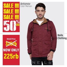 Jual Jaket Parka Pria - Bandung - Neils Antonov Maroon - Uniqlo - 5Ba77c