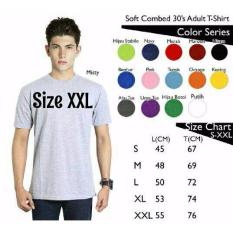Jual Kaos Polos Size XXL Oblong Pendek Soft Combed 30S TERMURAH