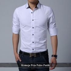 Jual Kemeja Keren - Kemeja Pria Online - Kemeja Pria Polos Putih Whitney