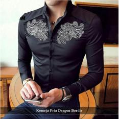 Jual Kemeja Pria - Kemeja Pria Online - Kemeja Pria Dragon Bordir