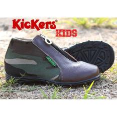 Jual Kickers Kids Zipper Army Baru | Sepatu Anak Laki-Laki Murah
