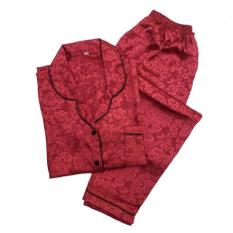 Jual Piyama Mewah Red Merah Rosy Satin Baju Tidur Pajamas Wanita PSR11 Limited