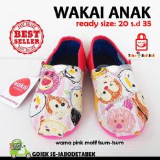 Jual Sepatu Wakai Anak/ Pink Tsum Tsum.