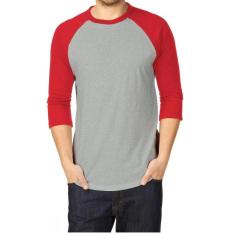 JUARA SHOP ACC -Kaos Polos Pria YES T-Shirt RAGLAN LENGAN 3/4