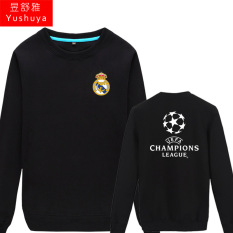 Juventus Liga Champions Baju Sepak Bola Sweter Tanpa Kancing Kaos Sweater (Nyata Madrid Nyata Madrid Hitam)