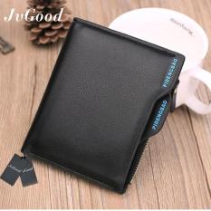 JvGood Pria Dompet Baru Bifold Blocking Money Clip Pemegang Kartu Kredit Protector Slim Pendek Dompet untuk Pria dengan Zipper COIN POCKET