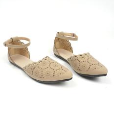 K-Exclusive Sepatu Flat Shoes Wanita Tali PS04 - KREM