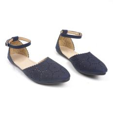 K-Exclusive Sepatu Flat Shoes Wanita Tali PS04 - NAVY