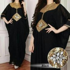 Kaftan Cleopatra Black Fashion Wanita Gamis Maxi Dres
