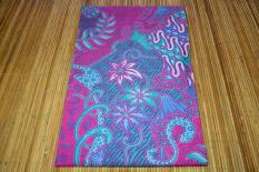 Kain Batik Cotton Print Motif Bunga - Warna Tosca Pink