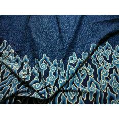Kain Batik Tulis Megamendung Setengah Tabur-Biru Tua