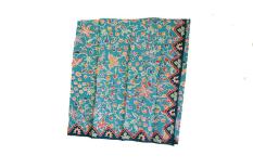 Kain Batik Yogyakarta Motif Bunga Warna Hijau Tosca