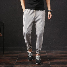 Kain Korduroi Musim Semi Lee Jeans Siswa Celana Celana Cargo (A141-555-F40 Abu-abu)