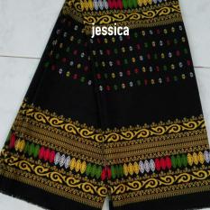 Kain satin bali murah motif jessica hitam