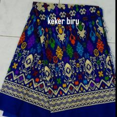 Kain satin bali murah motif keker biru