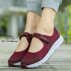 kaisar sepatu bwanita kets zn30 fashion maroon