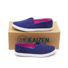 KAIZEN Sepatu Slip On Kanvas Sneakers Wanita LSC 123-2ND - Biru Size 36-40